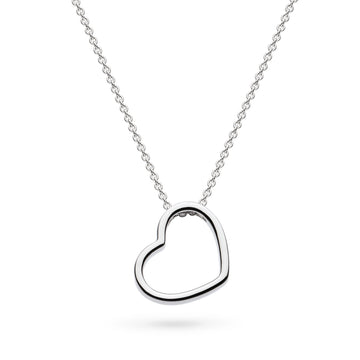 Kit Heath | Love Silver Heart Outline 18” Necklace