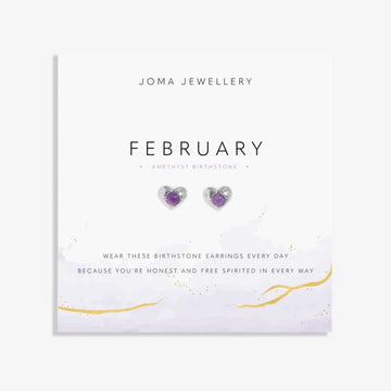 Joma Jewellery | February Birthstone Earrings