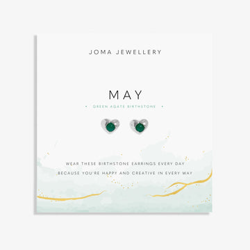 Joma Jewellery | May Birthstone Stud Earrings