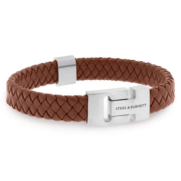Steel & Barnett | Thick Braided Peanut Leather Bracelet