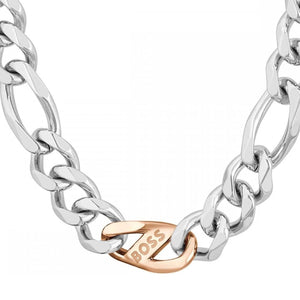 Boss | Men’s Stainless Steel Figaro Necklace