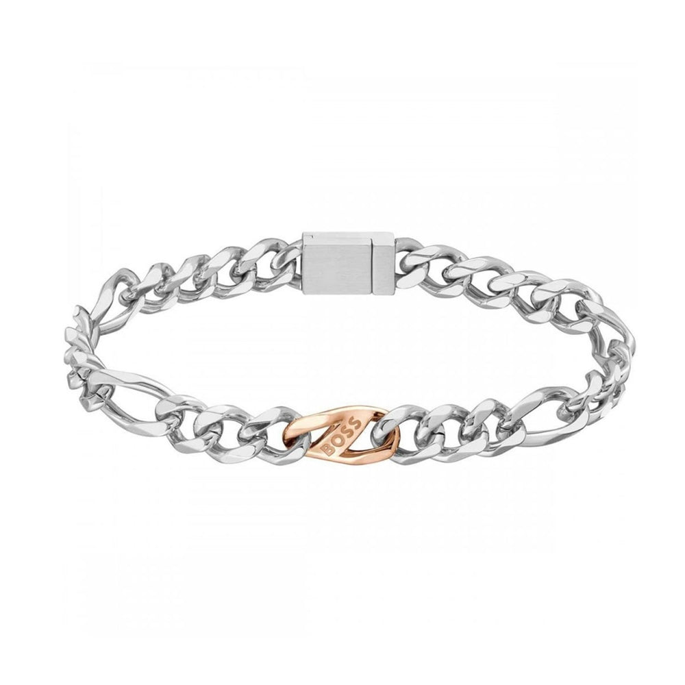 Boss | Men’s Stainless Steel Figaro Bracelet