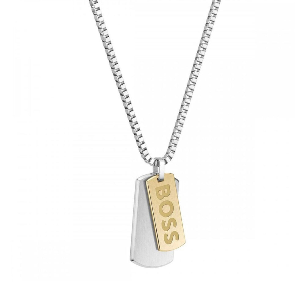 Boss | Men’s Devon Two Tone Tag Necklace