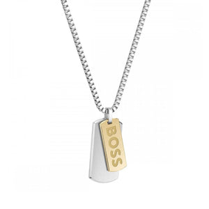 Boss | Men’s Devon Two Tone Tag Necklace