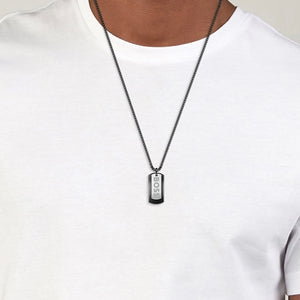 Boss | Men’s Devon Black Stainless Steel Necklace