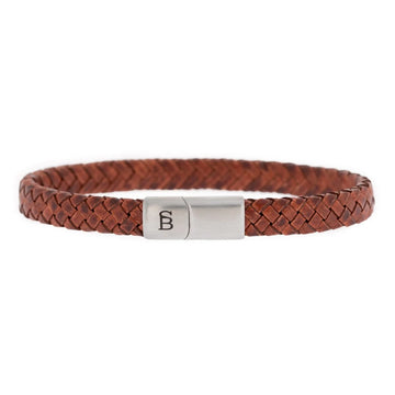 Steel & Barnett | Caramel Leather Braided Bracelet