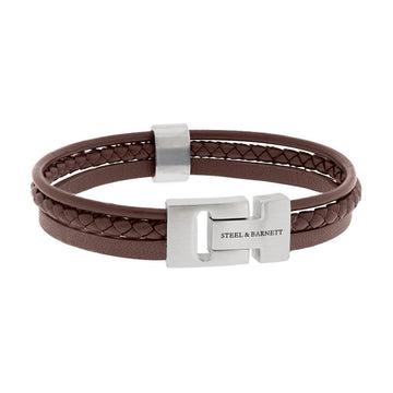 Steel & Barnett | Multi Strand Brown Leather Bracelet