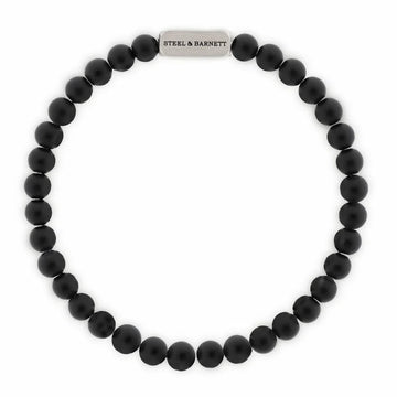 Steel & Barnett | 6mm Round Onyx Gemstone Bead Bracelet