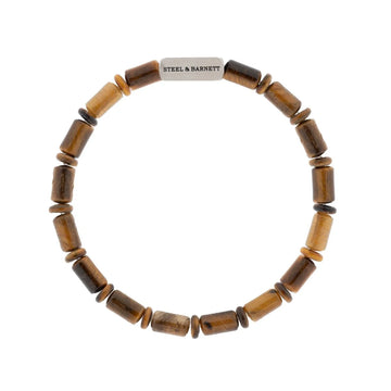 Steel & Barnett | Tigers Eye Stone Barrel Beads Bracelet