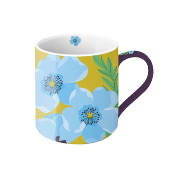 Belly Button Designs | Blue Poppy Fine Bone China Mug