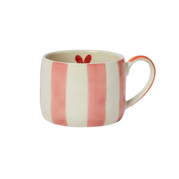 Belly Button Designs | Stripes & Hearts Stoneware Mug