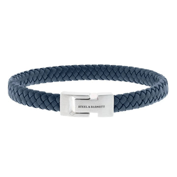 Steel & Barnett | Denim Jeans Blue Braided Archie Leather Bracelet