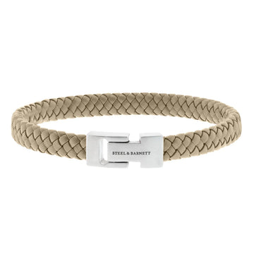 Steel & Barnett | Ecru Braided Archie Leather Bracelet