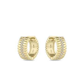 Gisser | Pavé Set Chunky Hoop Earrings