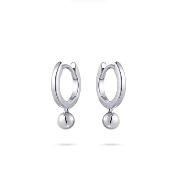 Gisser | Hoop Earrings With Dangling Bead