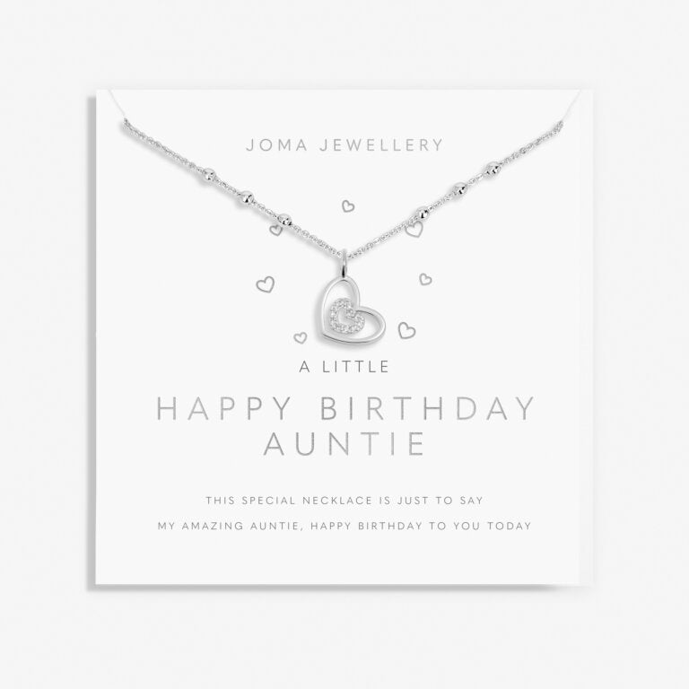 Joma Jewellery | Happy Birthday Auntie Necklace