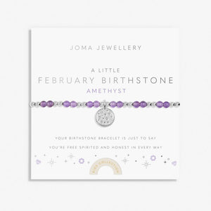 Joma Jewellery | Children’s February Birthstone Bracelet