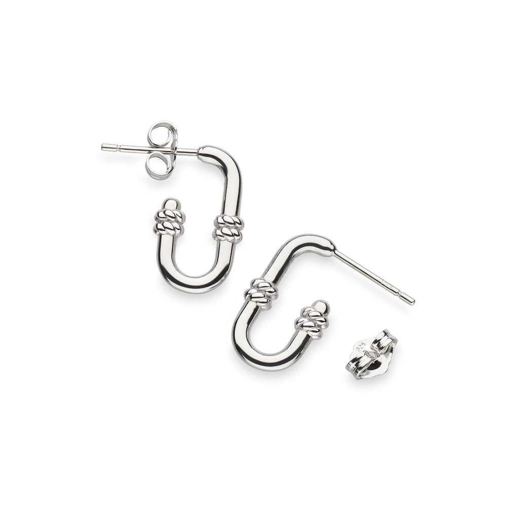 Kit Heath | Marina Rope Bar Link Stud Hoop Earrings