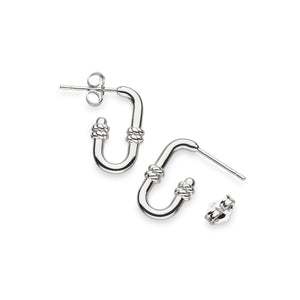 Kit Heath | Marina Rope Bar Link Stud Hoop Earrings