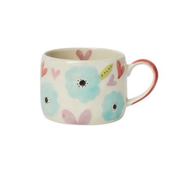Belly Button Designs | Hearts & Flowers Stoneware Mug