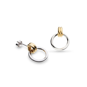 Kit Heath | Bevel Unity Golden Drop Stud Earrings