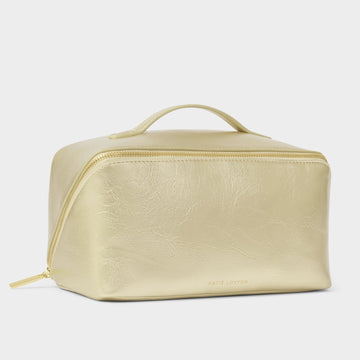 Katie Loxton | Patent Crackle Gold Large Makeup & Wash Bag