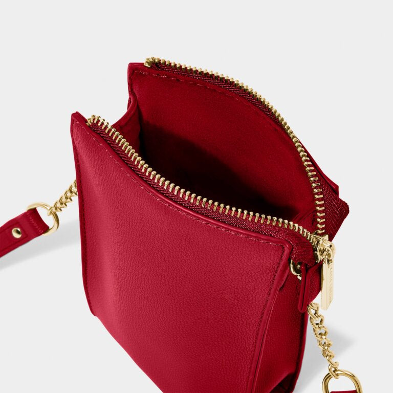 Katie Loxton | Garnet Red Zana Slim Crossbody Bag