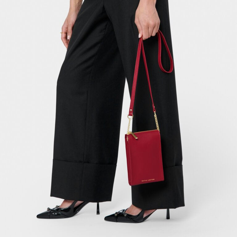 Katie Loxton | Garnet Red Zana Slim Crossbody Bag