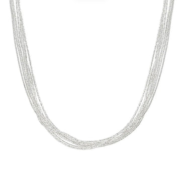 Real Effect | Sterling Silver 7 Strand Necklace