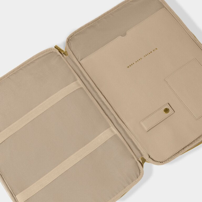 Katie Loxton | Light Taupe Folio Laptop Case