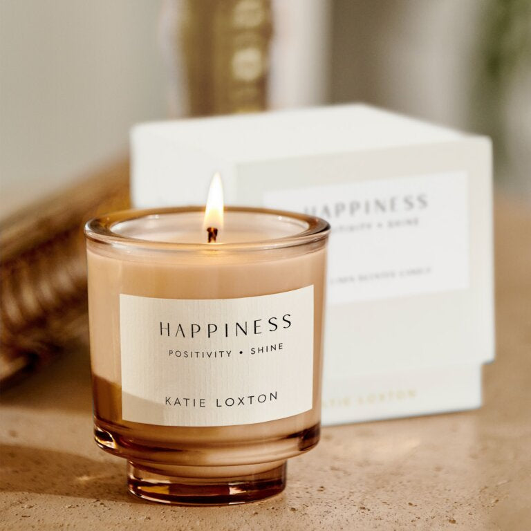 Katie Loxton | Sentiment Candle ‘Happiness’ Fresh Linen And White Lily