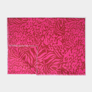 Katie Loxton | Red And Fuchsia Animal Printed Scarf