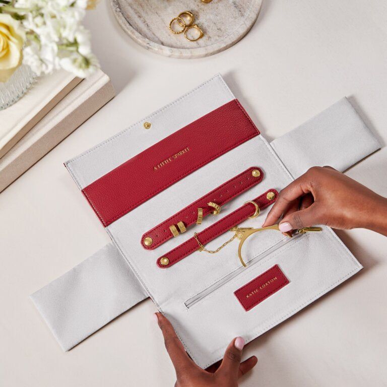 Katie Loxton | Garnet Red Jewellery Roll