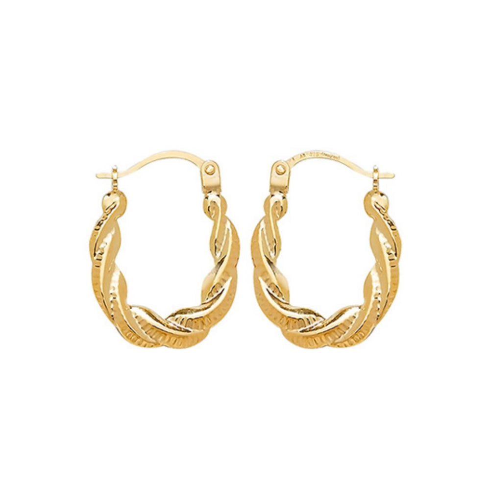 9ct Yellow Gold Creole Earrings