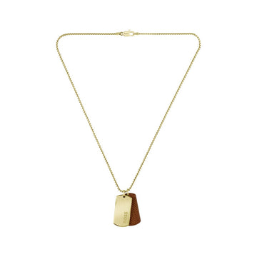 Boss | Gold Tone Devon Tag Necklace