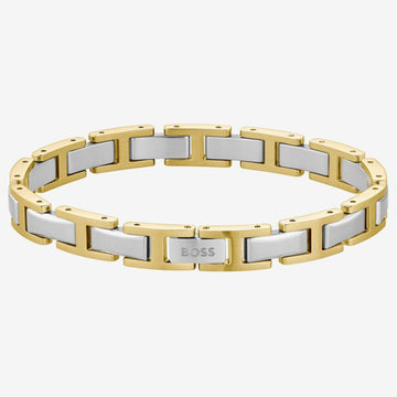 Boss | Nolan Two Tone Stainless Steel Link Bracelet