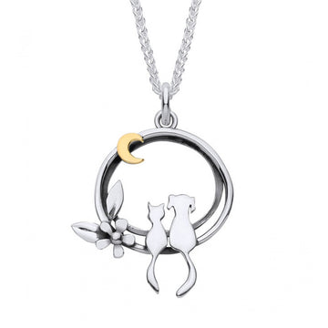 Linda Macdonald | Cat And Dog Moonlight Friends Necklace