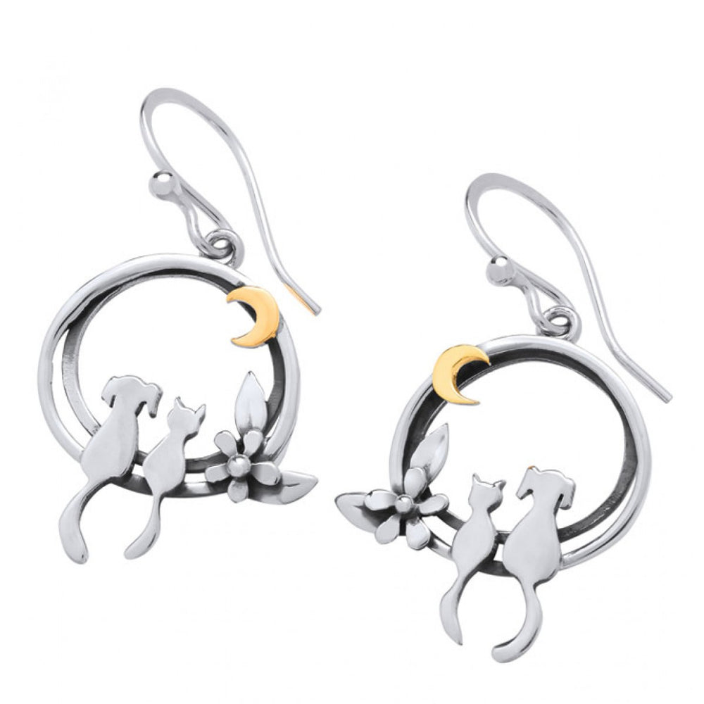 Linda Macdonald | Cat And Dog Moonlight Friends Earrings