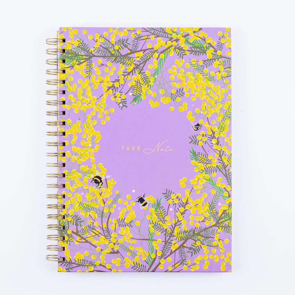 Belly Button Designs | Lilac Mimosa A4 Notebook