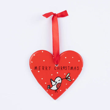 Belly Button Designs | Robin With Mistletoe Hanging Decoration