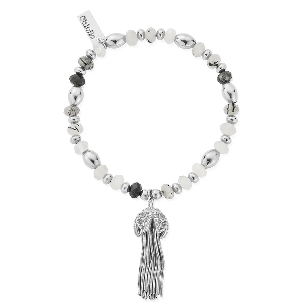 ChloBo | Tassel Of Joy Black Rutilated Quartz Bracelet