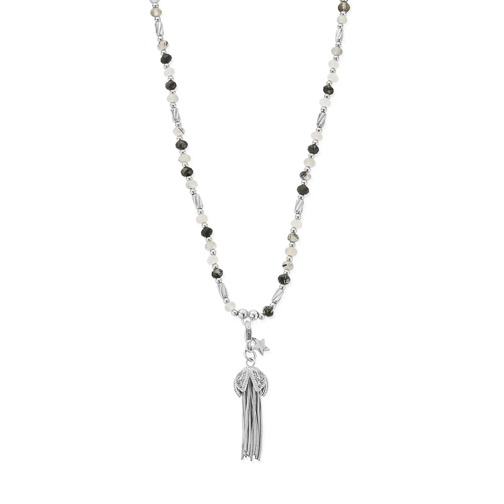 ChloBo | Tassel Of Joy Black Rutilated Quartz Necklace