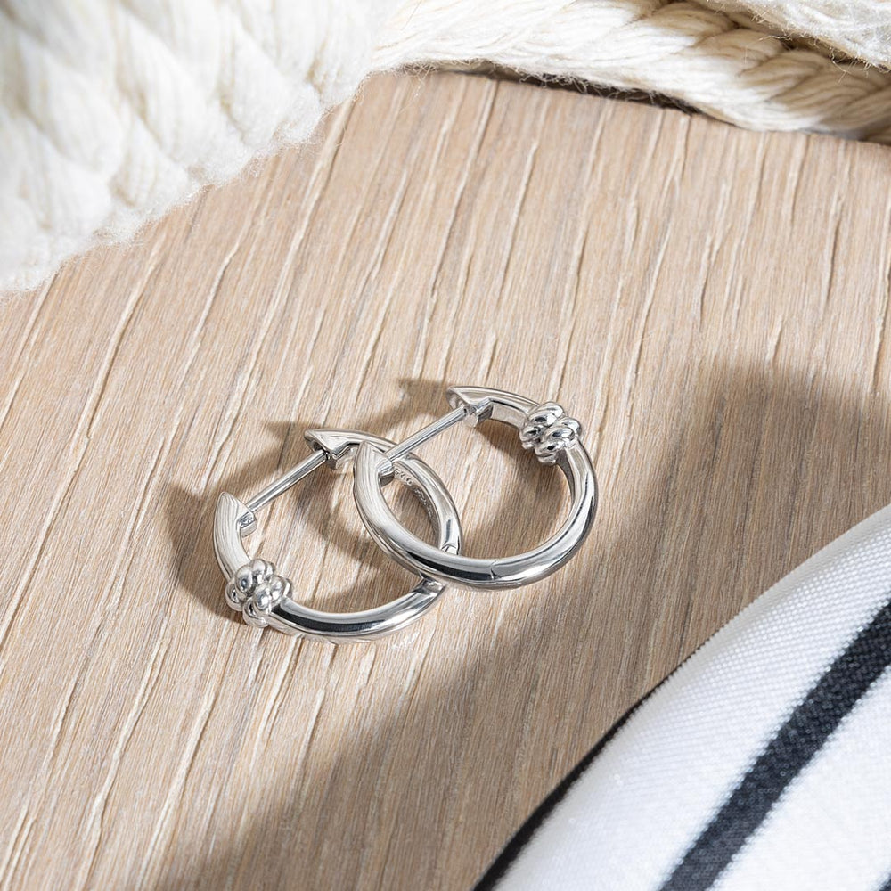 Kit Heath | Marina Rope Bar Hinged Hoop Earrings