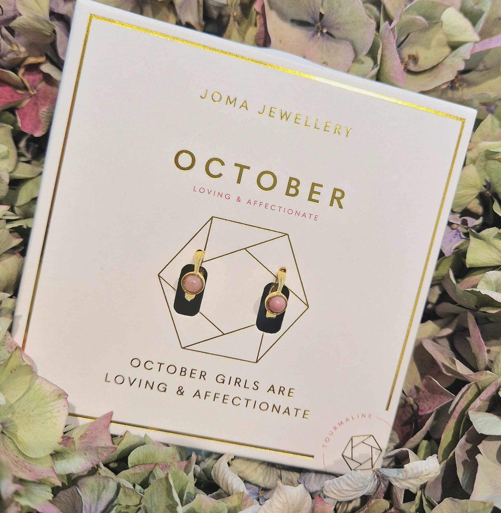 Joma Jewellery | October Birthstone Hoop Earrings