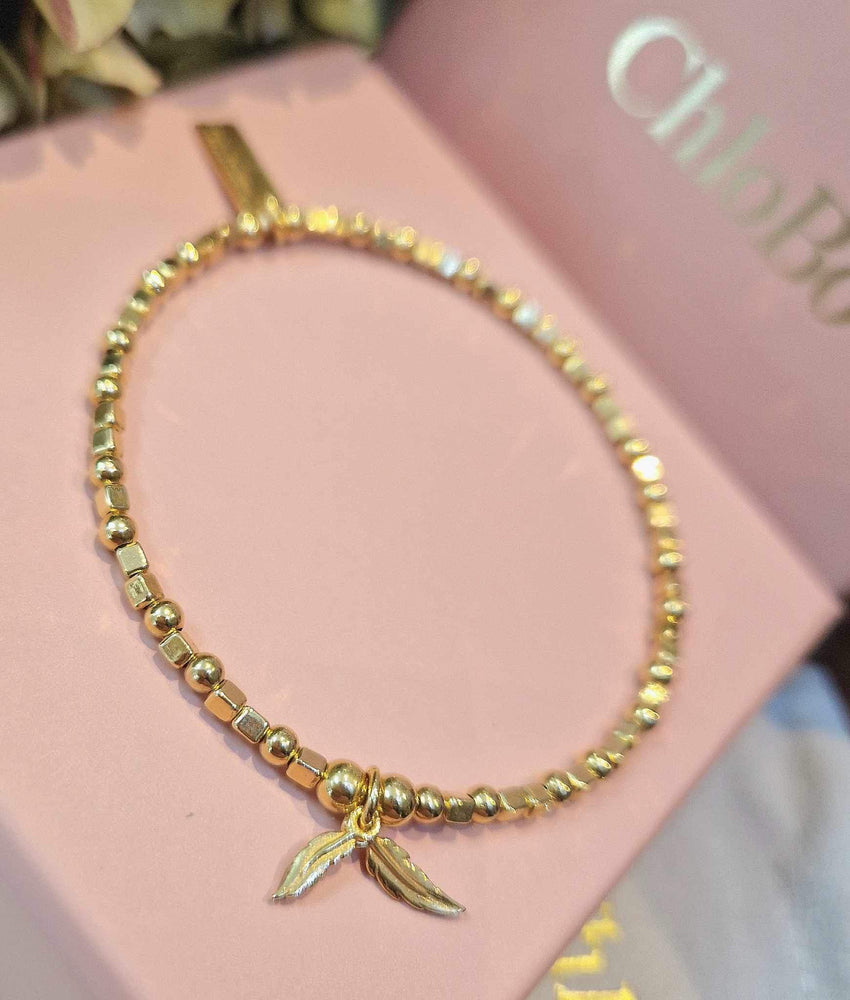 ChloBo | Mini Cube Double Feather Bracelet