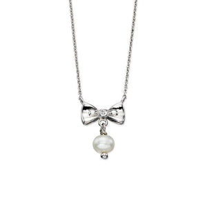 D for Diamond | Children’s Freshwater Pearl Bow Necklace