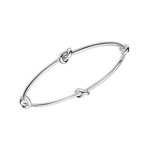 Sterling Silver Love Knot Bangle