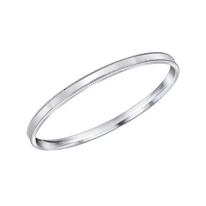 Sterling Silver Millegrain Bangle