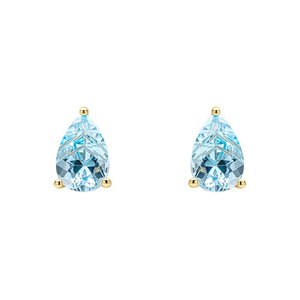 9ct Gold Pear Fancy Cut Topaz Stud Earrings