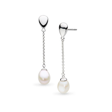 Kit Heath | Coast Pebble Pearl Chain Stud Drop Earrings